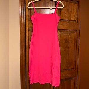 Vibrant Pink Midi Dress